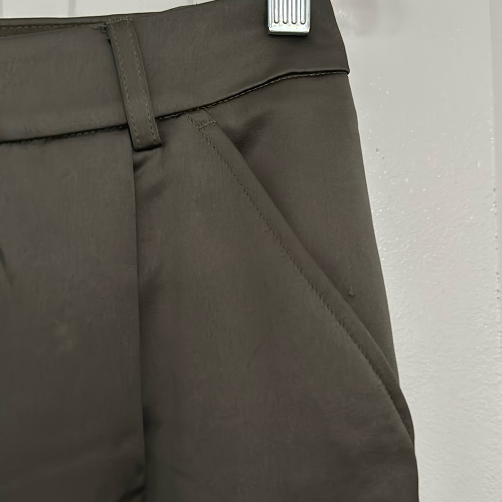 *Excellent Condition* Express, Wide Leg, High Waist, Green, Shiny, Cargo Pants - Picture 7 of 11
